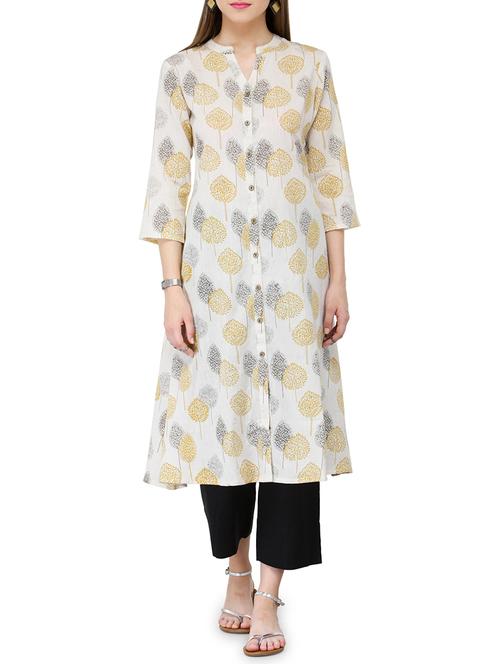 block print kurta with palazzo set - 13999671 - Very Small Image - 1