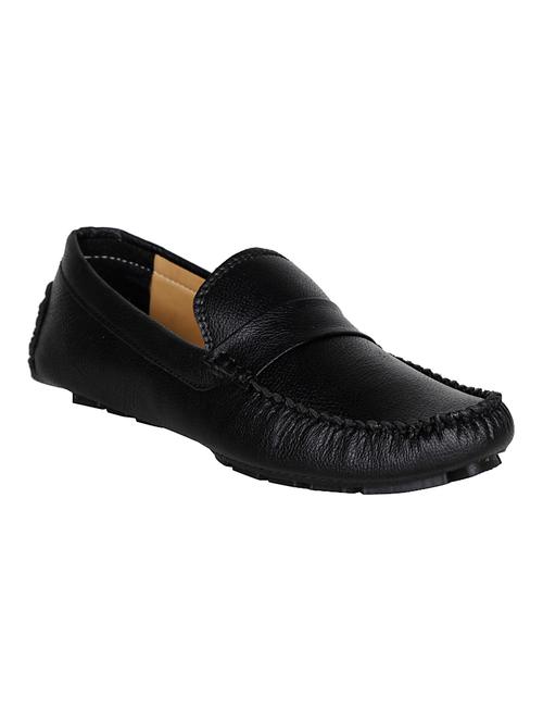 black leatherette slip on loafer - 14000620 - Very Small Image - 1