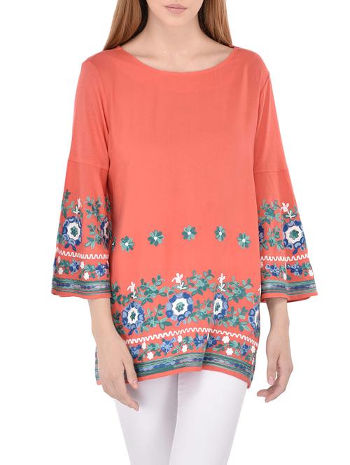 orange jersey top - 14001071 - Very Small Image - 1