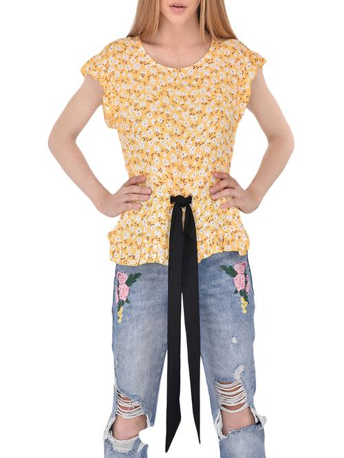 yellow front bow tie up top - 14001072 - Very Small Image - 1