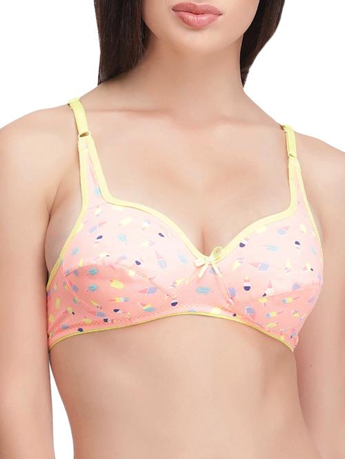 orange cotton regular bra - 14001206 - Very Small Image - 1