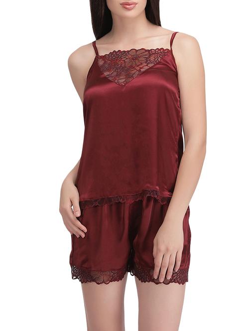 red satin shorts set - 14001263 - Very Small Image - 1