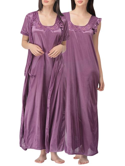 purple satin nighty - 14001269 - Very Small Image - 1