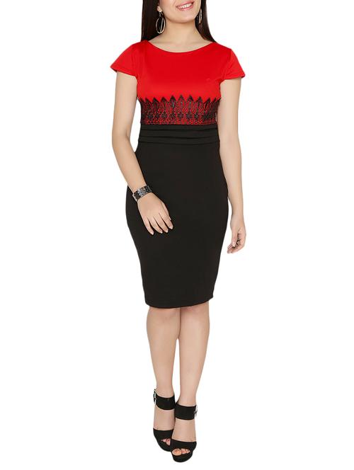 lace detail bodycon dress - 14001566 - Very Small Image - 1