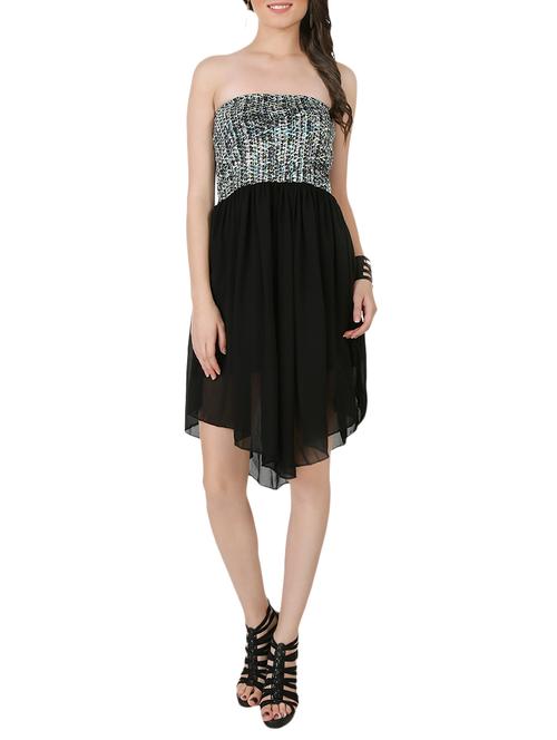 off shoulder asymmetric dress - 14001596 - Very Small Image - 1