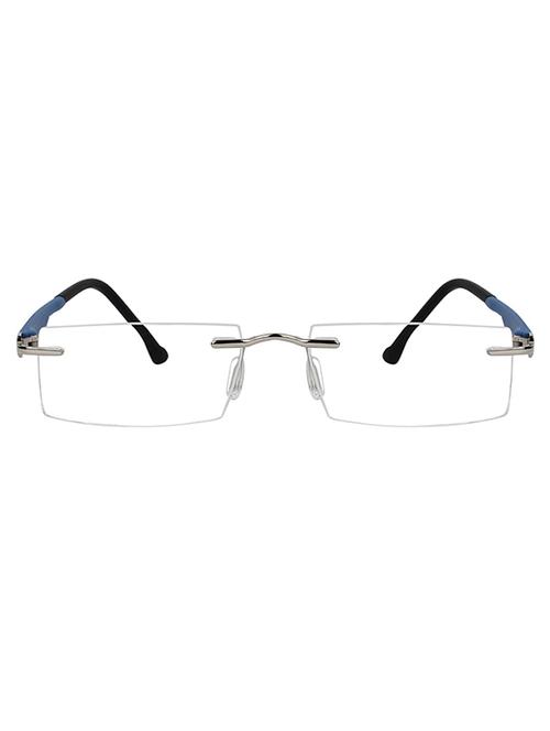 zyaden rectangluar rimless eyewear frame 96 - 14002066 - Very Small Image - 1
