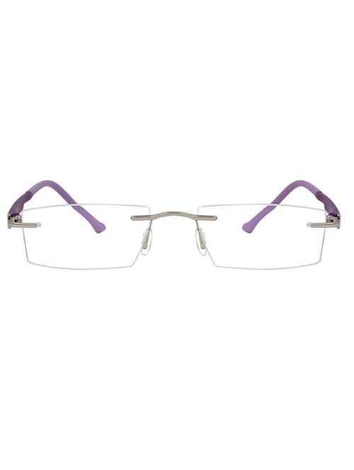 zyaden rectangluar rimless eyewear frame 97 - 14002067 - Very Small Image - 1