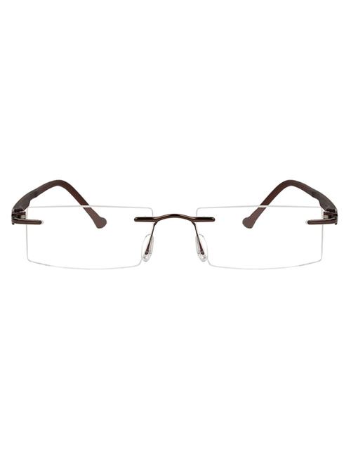 zyaden rectangluar rimless eyewear frame 100 - 14002070 - Very Small Image - 1