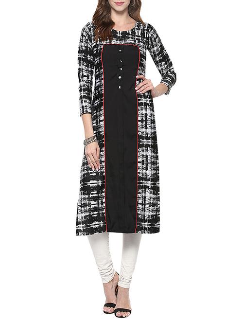 printed straight kurta - 14003770 - Very Small Image - 1