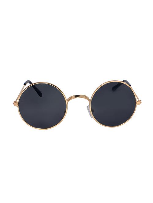 hipe unisex round golden frame sunglasses - 14008064 - Very Small Image - 1