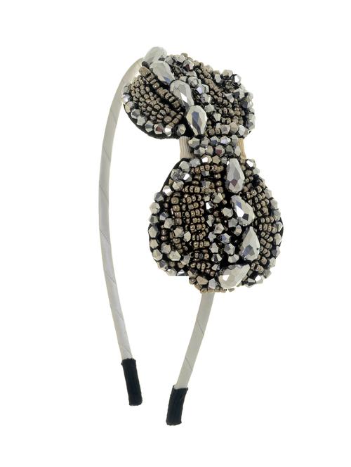 the ethnic wears beautifully embellished grey hair band for girls - 14009985 - Very Small Image - 1