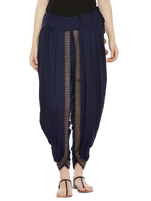 blue viscose dhoti salwar salwars - 14010225 - Very Small Image - 1