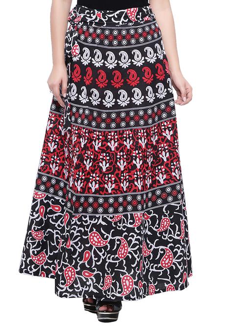 multi colored cotton wrap skirts - 14010531 - Very Small Image - 1