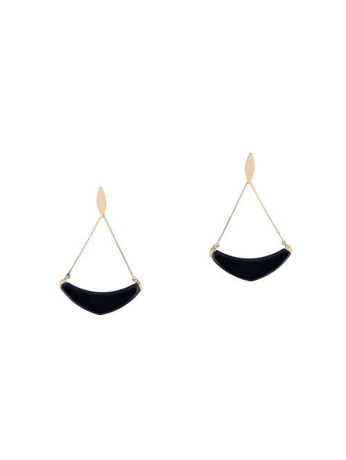 black metal drop earrings - 14011193 - Very Small Image - 1