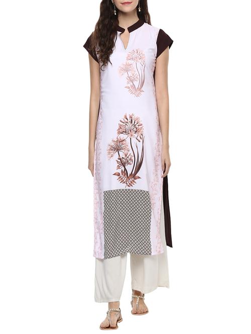 multi colored crepe long kurta - 14011243 - Very Small Image - 1