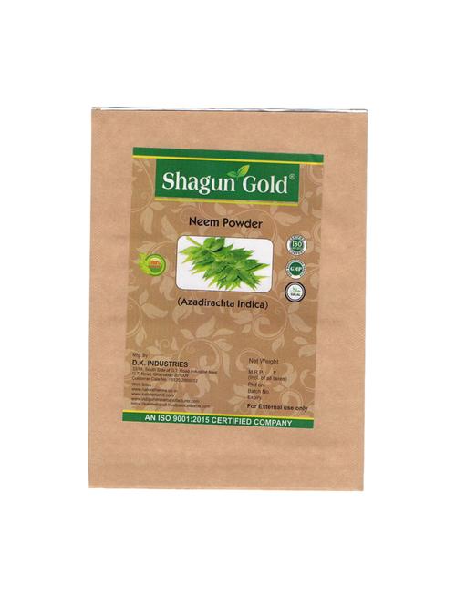 shagun gold 100% natural neem leaves powder for pimple free clear skin and dandruff free no hair fall naturally 100 x 100gm - 14012028 - Very Small Image - 1