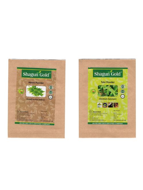 shagun gold neem with tulsi powder 200gm x2 - 14012070 - Very Small Image - 1