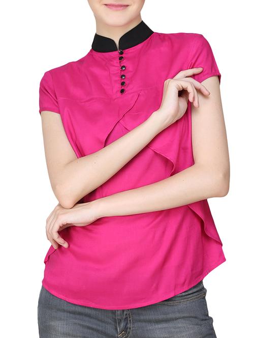 pink rayon top - 14033644 - Very Small Image - 1