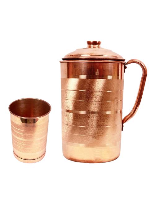 handmade pure copper jug with 1 glass by joco prime - 14033728 - Very Small Image - 1