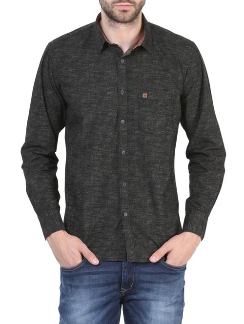 grey cotton casual shirt - 14039281 - Very Small Image - 1