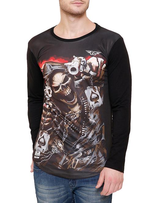 black polyester t-shirt - 14039461 - Very Small Image - 1