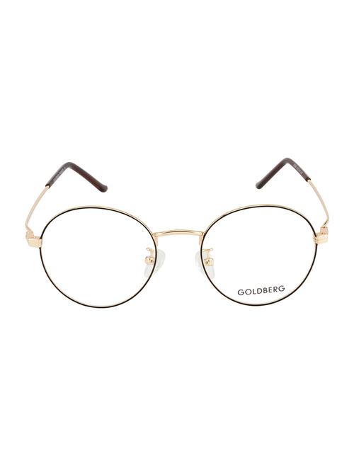 gold berg unisex round frames (gb-10266_brn-gld) - 14042177 - Very Small Image - 1