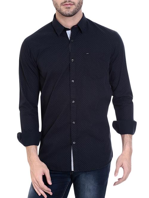 blue cotton casual shirt - 14042579 - Very Small Image - 1