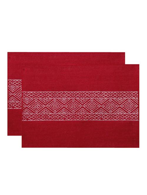 hand block printed laminated jute table placemats by rajrang - 14043346 - Very Small Image - 1