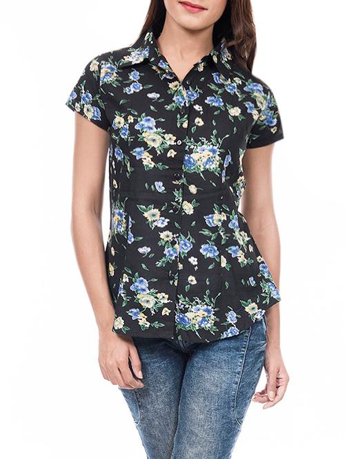 short sleeved floral shirt - 14047063 - Very Small Image - 1