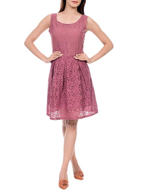 lace detailed a-line dress - 14047430 - Very Small Image - 1
