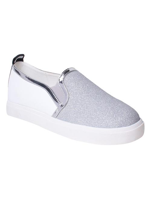 silver plimsolls casual shoe - 14048770 - Very Small Image - 1