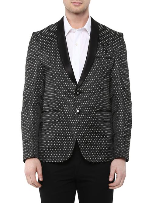 black silk blend casual blazer - 14050034 - Very Small Image - 1
