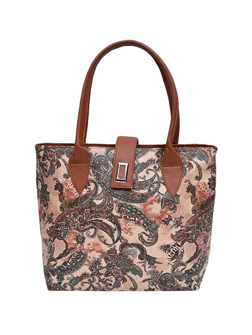 multi colored leatherette regular handbag - 14052019 - Very Small Image - 1