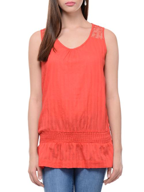 coral cotton regular top - 14053143 - Very Small Image - 1