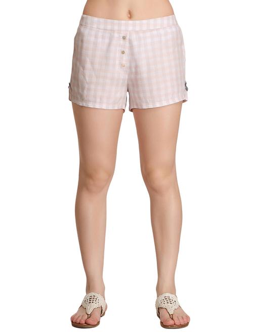 printed pink cotton short - 14054459 - Very Small Image - 1