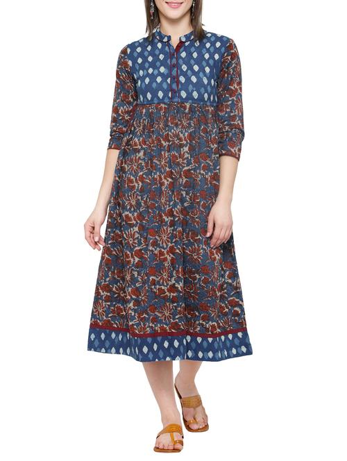 flared printed kurta - 14062068 - Very Small Image - 1