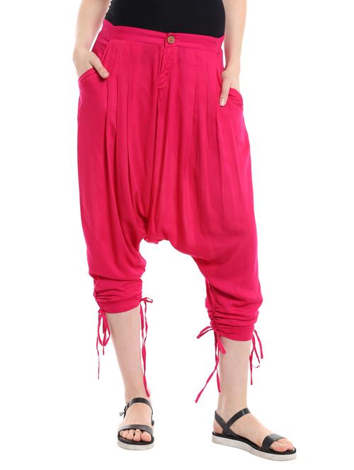 pink rayon harem pant - 14062598 - Very Small Image - 1