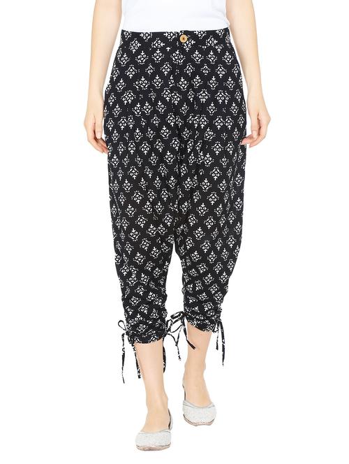 black cotton harem pant - 14062601 - Very Small Image - 1