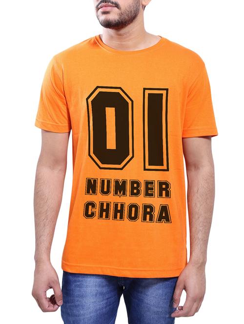 orange cotton t-shirt - 14064992 - Very Small Image - 1