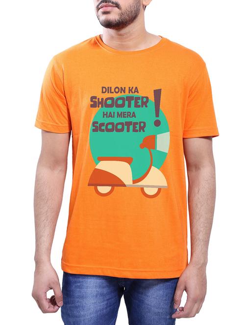 orange cotton t-shirt - 14065007 - Very Small Image - 1