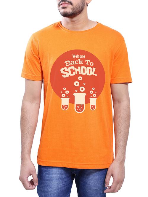 orange cotton t-shirt - 14065010 - Very Small Image - 1