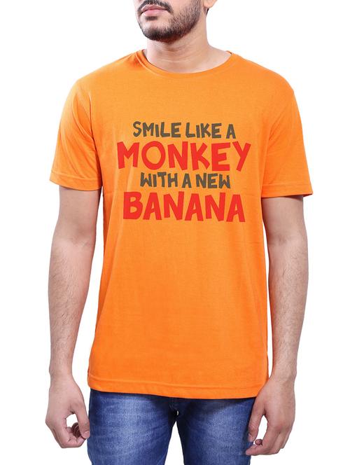 orange cotton t-shirt - 14065011 - Very Small Image - 1