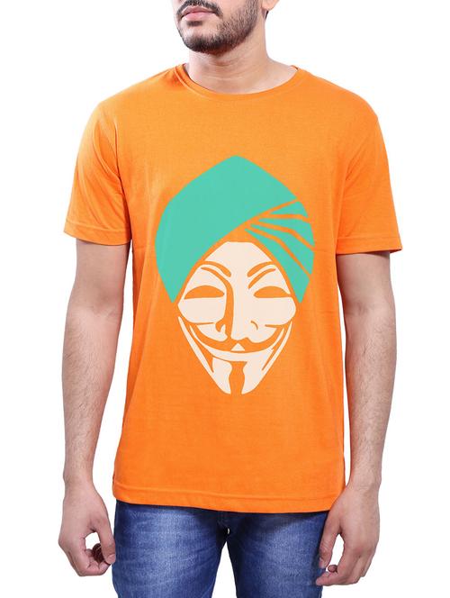 orange cotton t-shirt - 14065012 - Very Small Image - 1