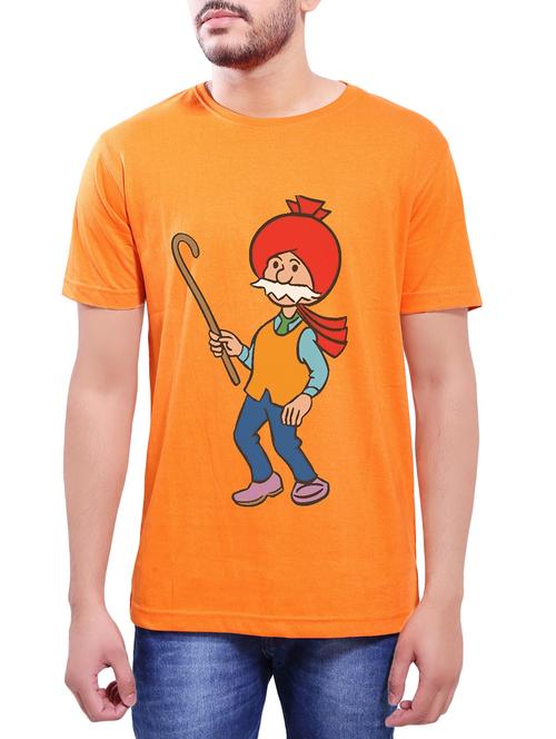 orange cotton t-shirt - 14065016 - Very Small Image - 1