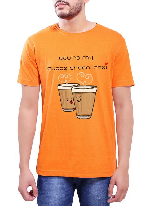 orange cotton t-shirt - 14065018 - Very Small Image - 1