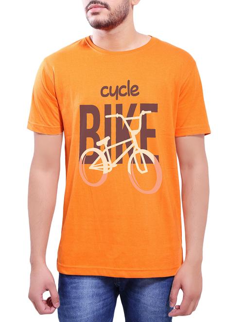 orange cotton t-shirt - 14065019 - Very Small Image - 1