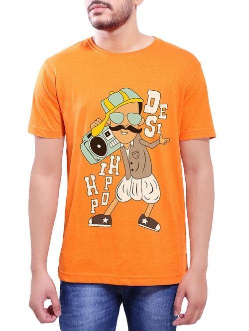 orange cotton t-shirt - 14065022 - Very Small Image - 1