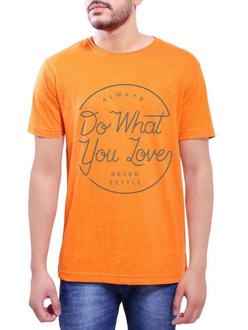 orange cotton t-shirt - 14065026 - Very Small Image - 1