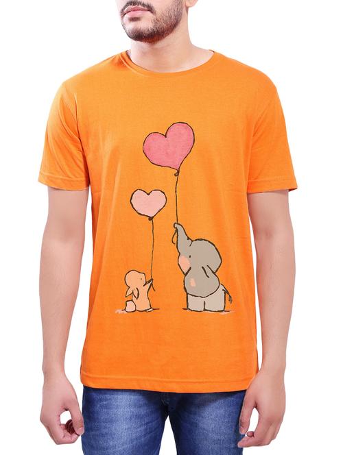 orange cotton t-shirt - 14065028 - Very Small Image - 1