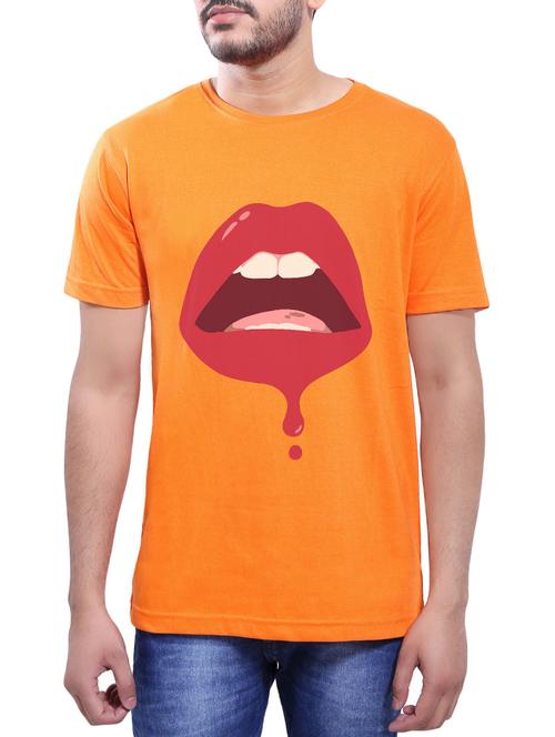 orange cotton t-shirt - 14065048 - Very Small Image - 1